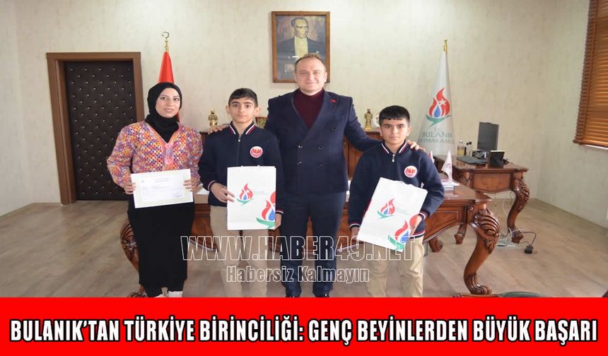 Bulanıklı öğrenciler bilim yarışmasında Türkiye birincisi oldu