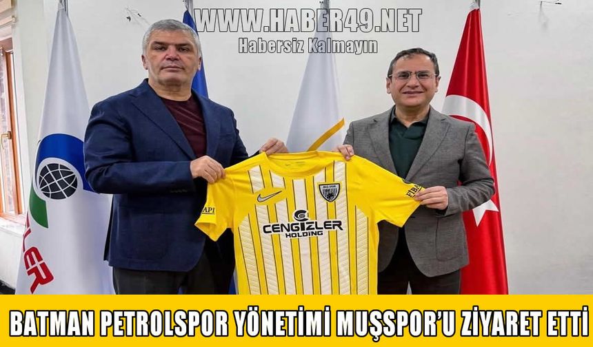 Batman Petrolspor yönetiminden Muşspor Başkanı Cengiz’e anlamlı ziyaret