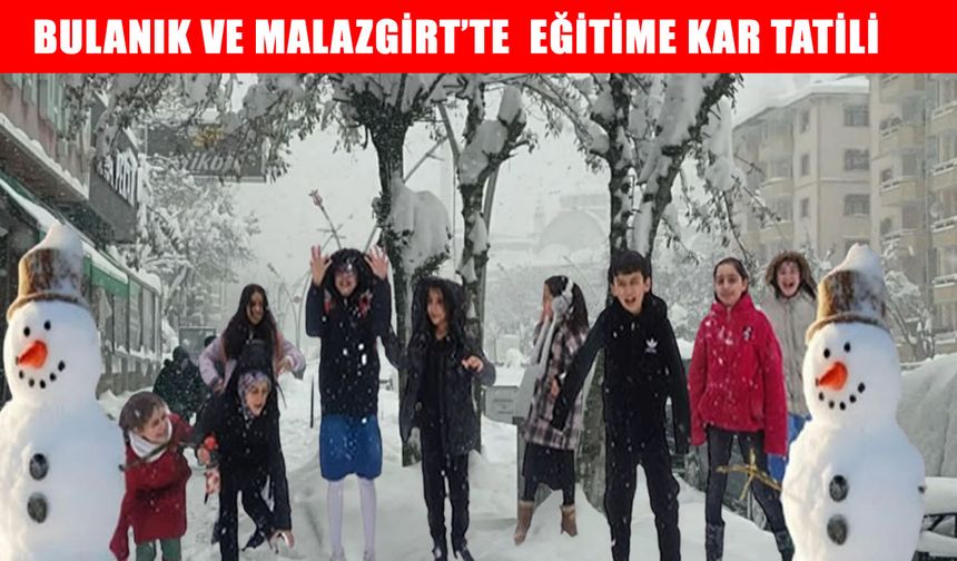 Muş’un iki ilçesinde eğitime kar engeli