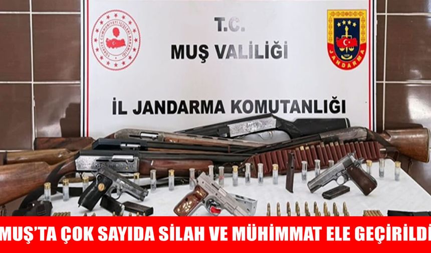 Muş’ta ruhsatsız silah operasyonu: Çok sayıda silah ve mühimmat ele geçirildi
