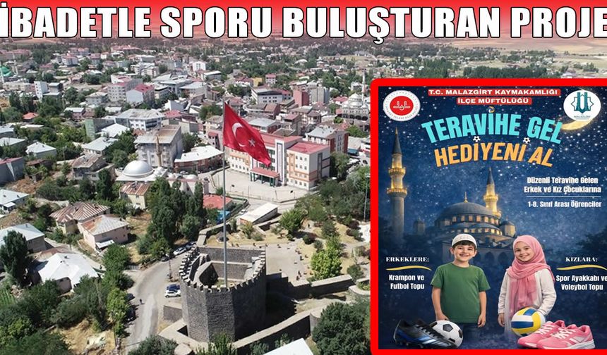 Malazgirt’te çocuklara teravih hediyesi: Hem ibadet hem spor