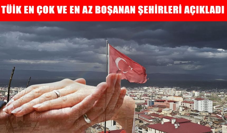 TÜİK açıkladı: Muş boşanma oranlarında kaçıncı sırada?