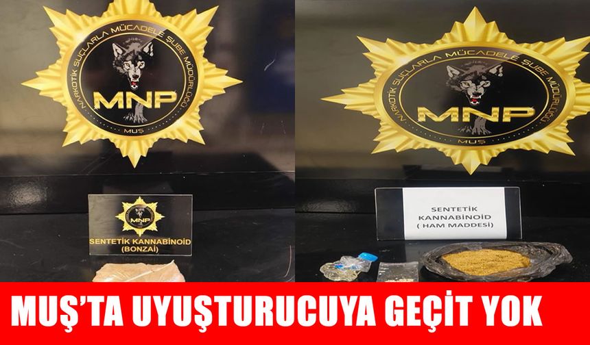 Muş’ta uyuşturucuya geçit yok: İki ayrı denetimde sentetik madde ele geçirildi