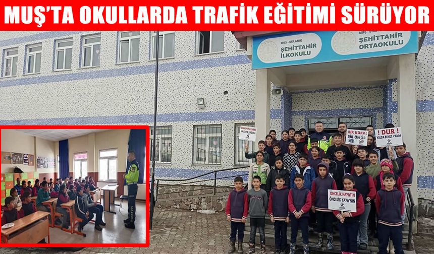 Bulanık Trafik Jandarma ekiplerinden çocuklara trafik eğitimi