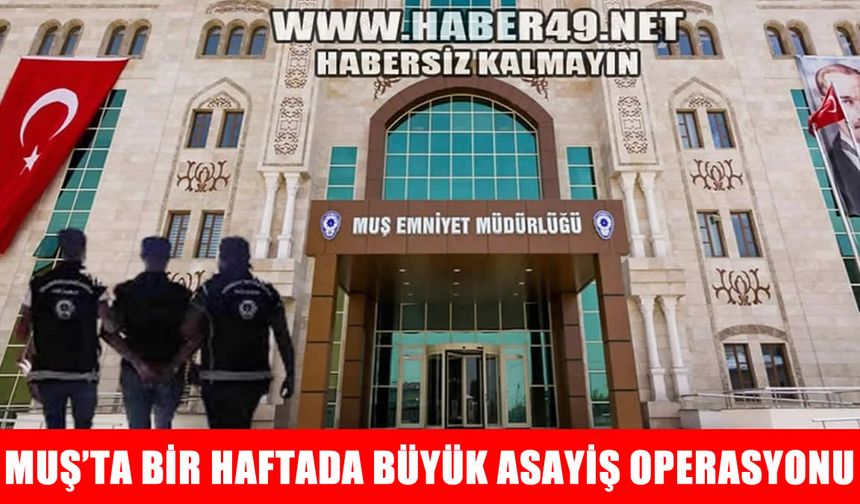 Muş’ta 5 binden fazla kişi sorgulandı, aranan şahıslar yakalandı