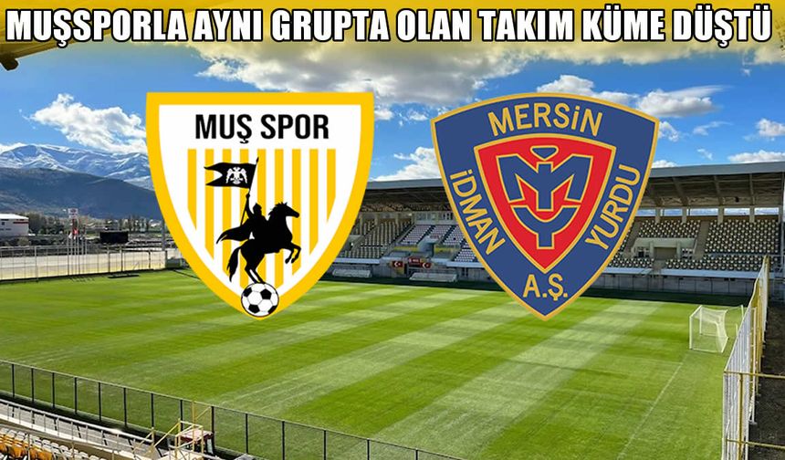 Muşspor'la aynı grupta olan takımın küme düşmesi kesinleşti