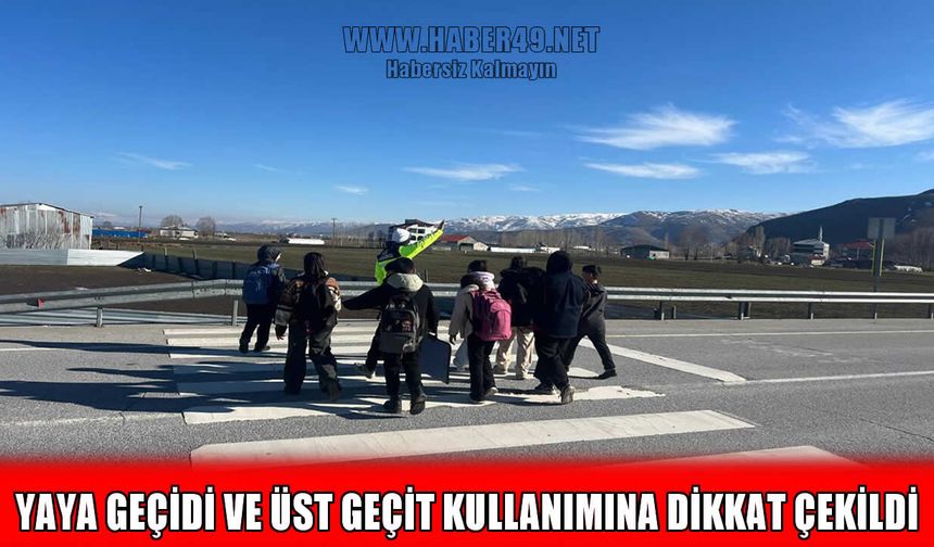 Muş’ta öğrencilere uygulamalı “Yaya ve Üst Geçidi Önceliği” eğitimi