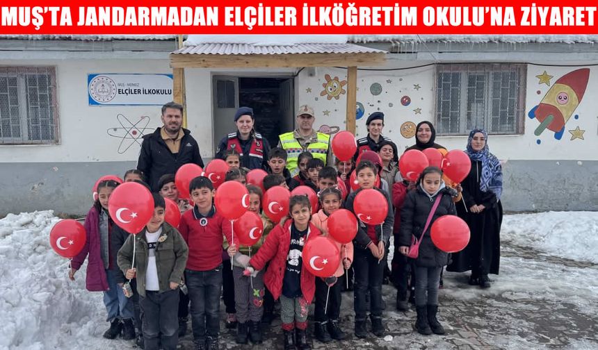Muş'ta jandarmadan Elçiler İlköğretim Okulu’na ziyaret