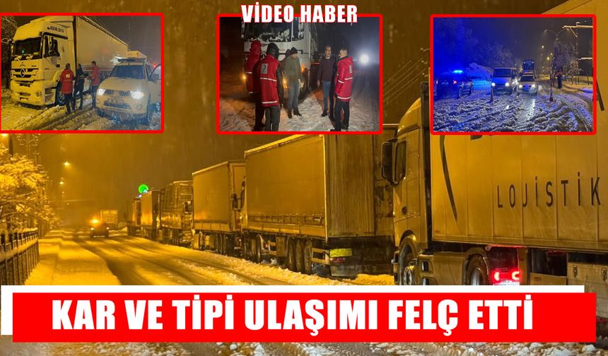 Muş-Bingöl yolunda kar kâbusu: 40 araç 80 kişi mahsur kaldı