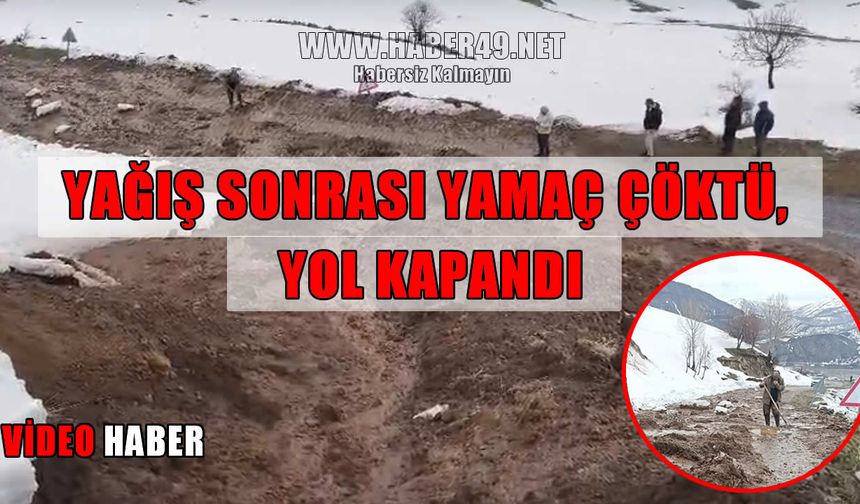 Muş’ta heyelan: Köy yolu ulaşıma kapandı