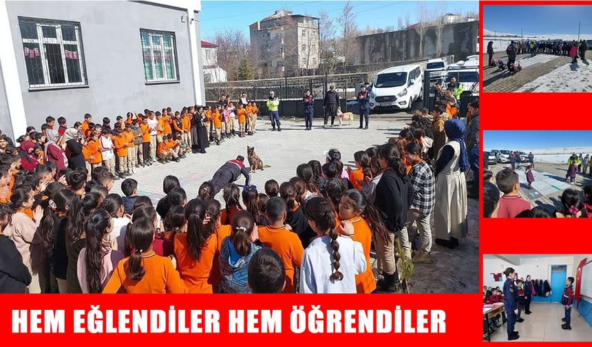 Muş'ta jandarmadan çocuklara çizgi filmli trafik eğitimi