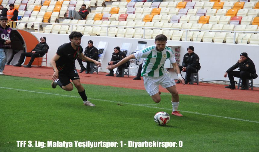 TFF 3. Lig: Malatya Yeşilyurtspor: 1 - Diyarbekirspor: 0