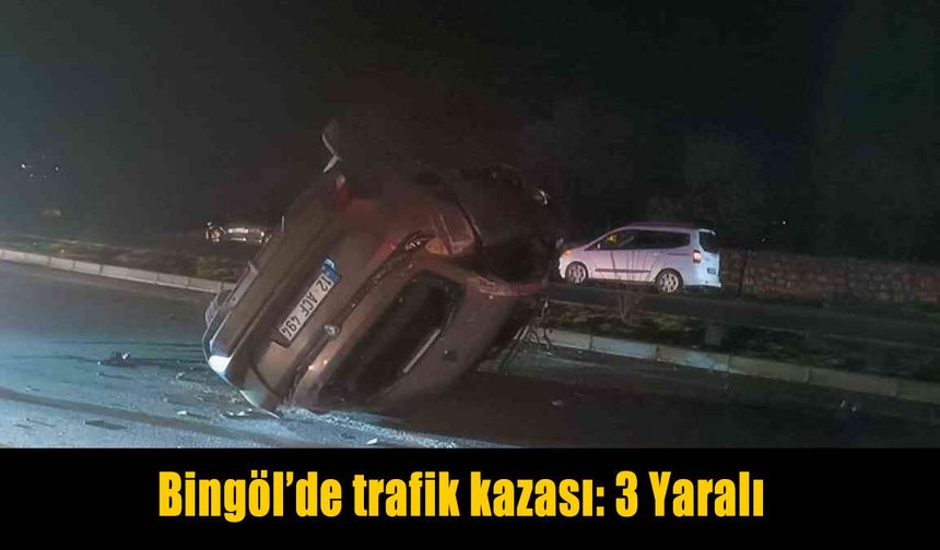 Bingöl’de feci kaza: 3 Yaralı