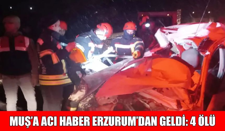 Erzurum’daki feci kazada Muş’a ateş düştü