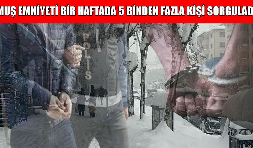 Muş'ta bir haftada 5 bin 646 kişi sorgulandı, aranan firariler yakalandı