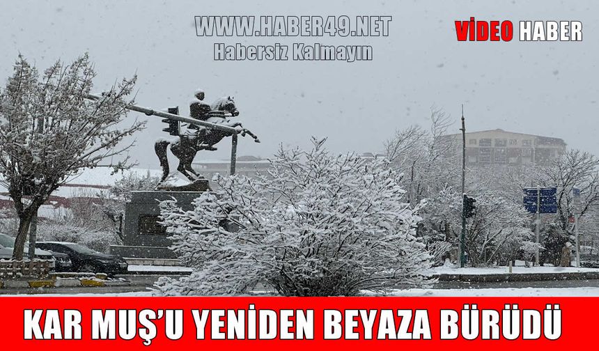 Muş’ta kış manzaraları: Şehir merkezinde görsel şölen, yükseklerde kar mesaisi