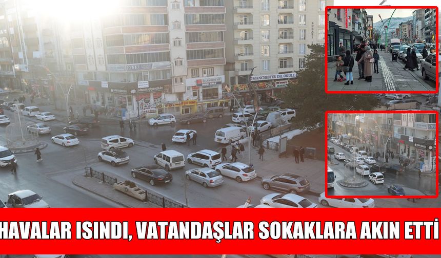Muş’ta havalar ısındı, vatandaşlar sokaklara akın etti