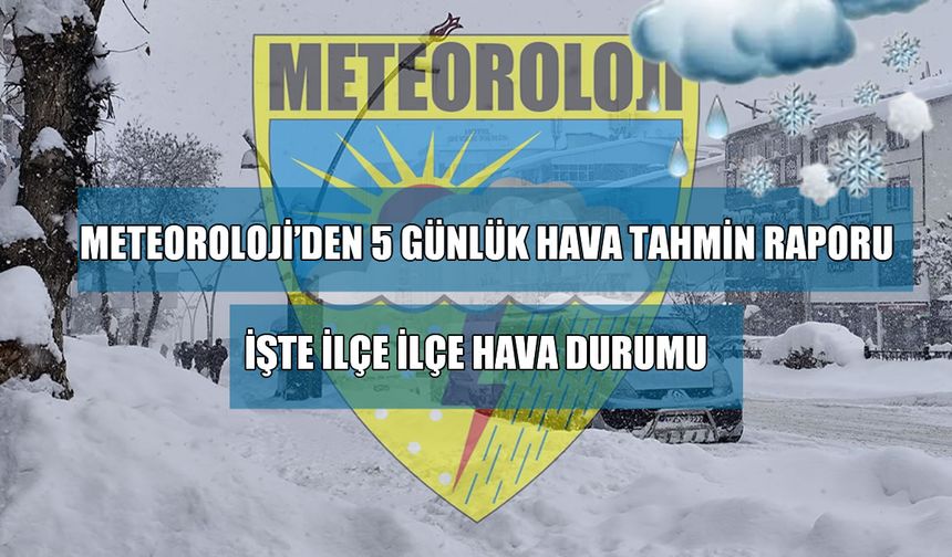 Muş'ta kar yağışı devam edecek mi? 5 günlük hava tahmin raporu yayımlandı