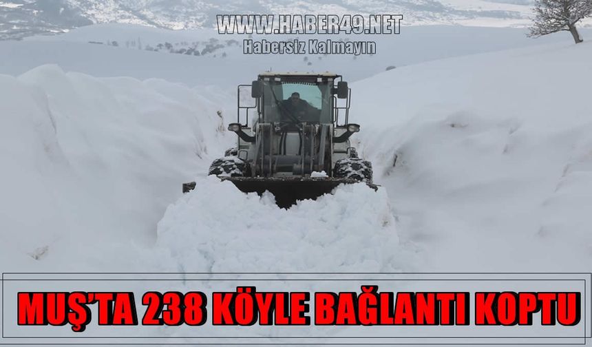 Muş’ta kar esareti: 238 köy yolu ulaşıma kapandı