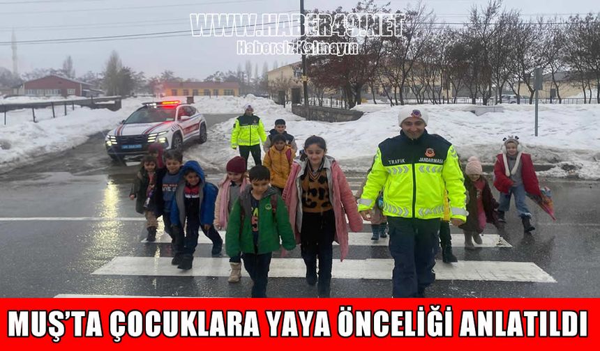 Muş’ta jandarmadan öğrencilere trafik eğitimi