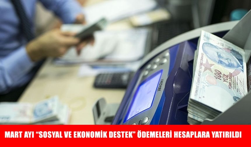 Mart ayı "Sosyal ve Ekonomik Destek" ödemeleri hesaplara yatırıldı