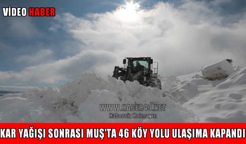 Muş’ta 46 köy yolu ulaşıma kapandı