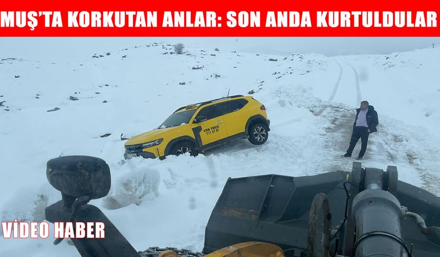 Muş’ta diyaliz hastasını taşıyan taksi uçurumun kenarında durabildi