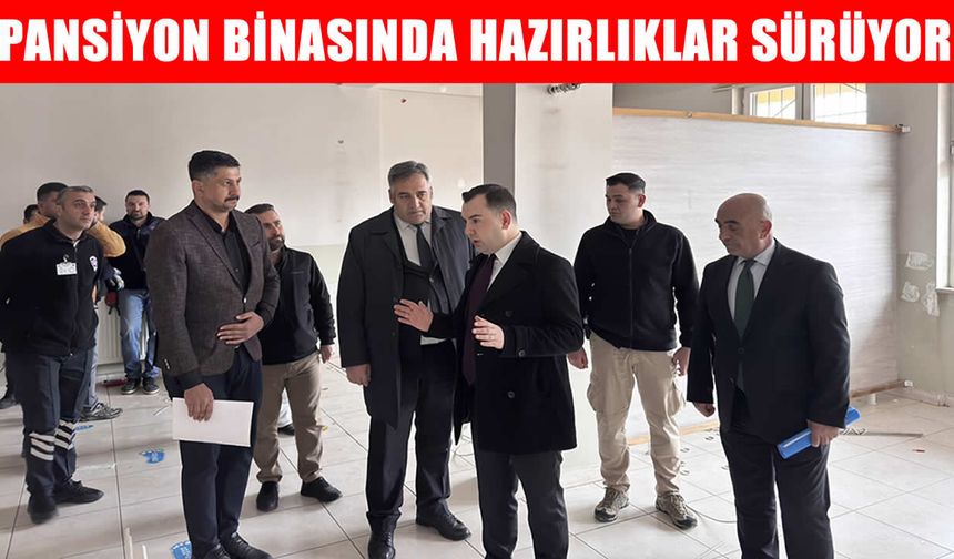 Hasköy Kaymakamı Güney’den Anadolu Lisesi Erkek Pansiyonu binasında inceleme