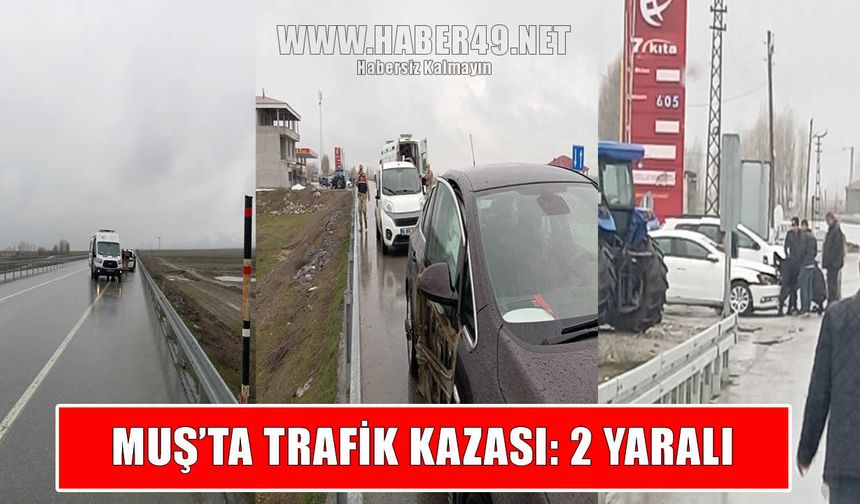 Muş’ta iki otomobil çarpıştı: 2 yaralı
