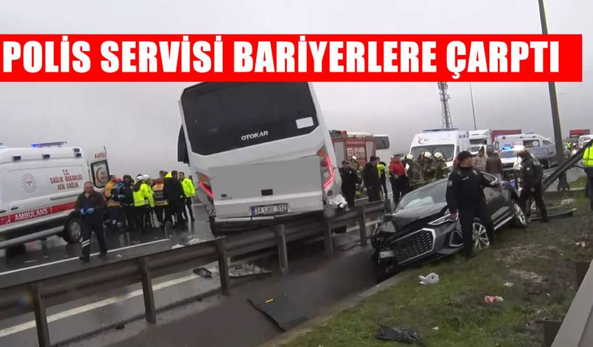 Polis servisi kaza yaptı: 1 şehit, 16 yaralı