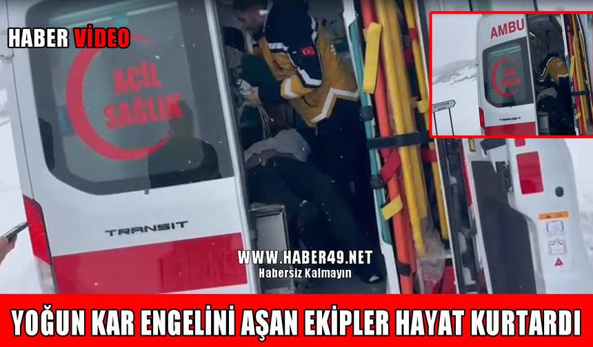 Muş’ta kalp hastası için kapalı köy yolu açıldı