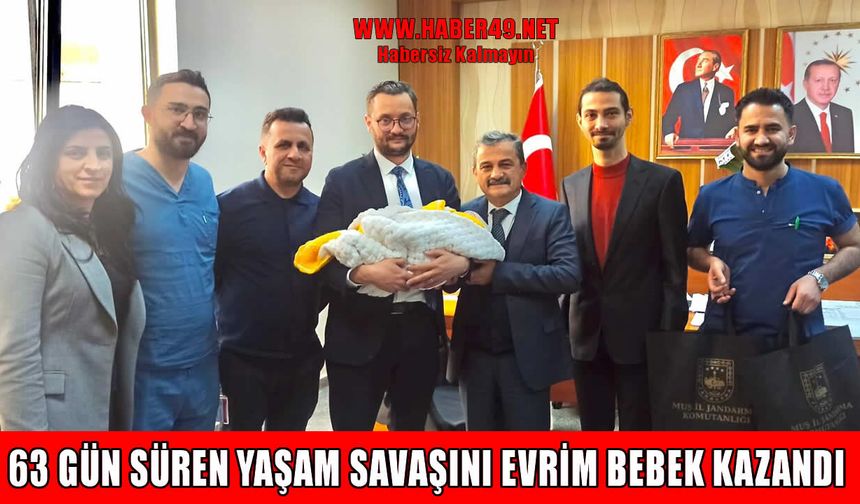 Muş'ta 1100 gram doğan Evrim bebek hayata tutundu