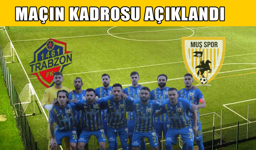 Muşspor-Trabzonspor FK maçının ilk 11’leri açıklandı
