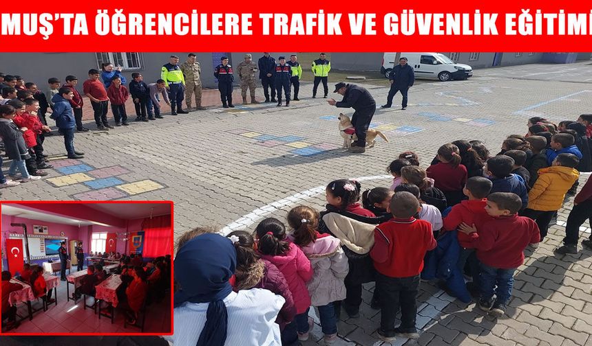 Muş jandarmasından öğrencilere eğlenceli güvenlik ve trafik eğitimi