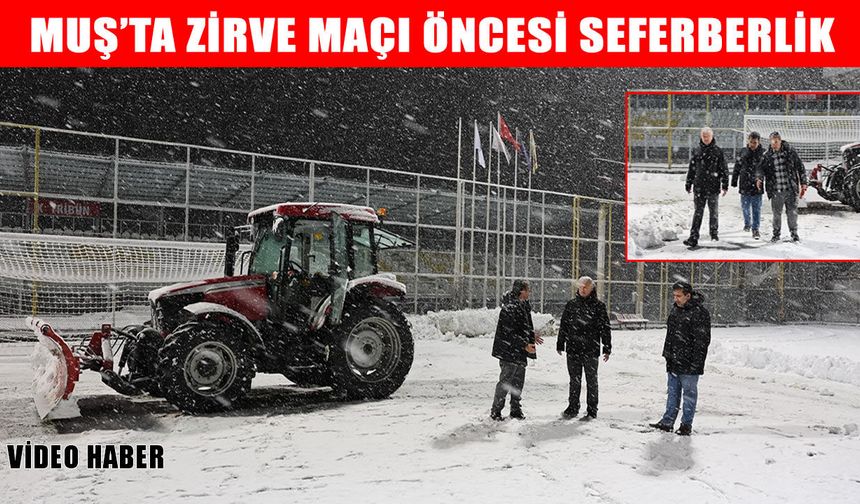 Muş Şehir Stadyumu'nda gece mesaisi