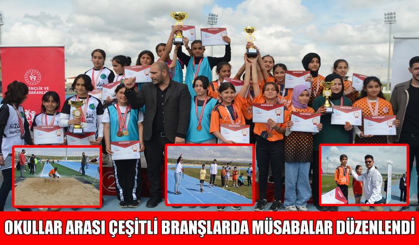 Muş’ta 12 okuldan 80 sporcu kıyasıya yarıştı