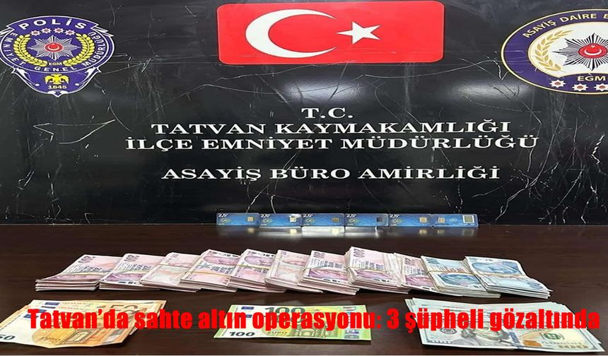 Bitlis’te sahte altın alarmı: 3 kişi yakalandı