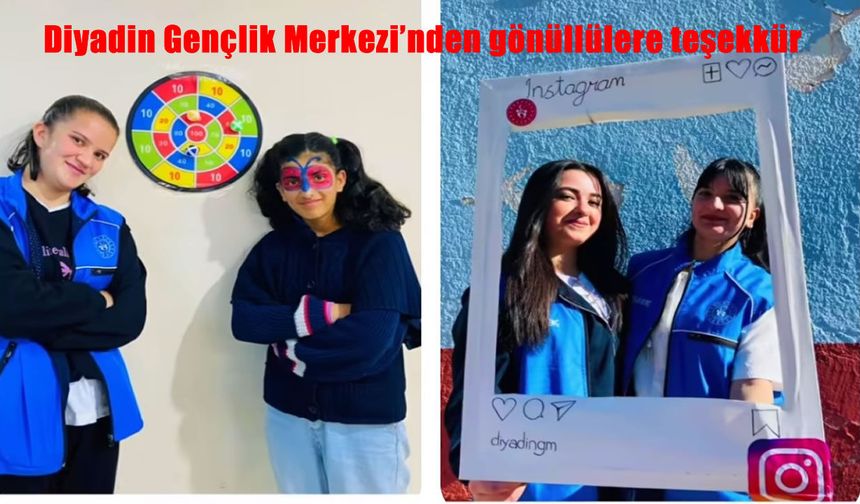 Diyadin Gençlik Merkezi’nden gönüllülere teşekkür