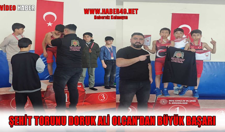 Muş'ta şehit torunundan gururlandıran birincilik