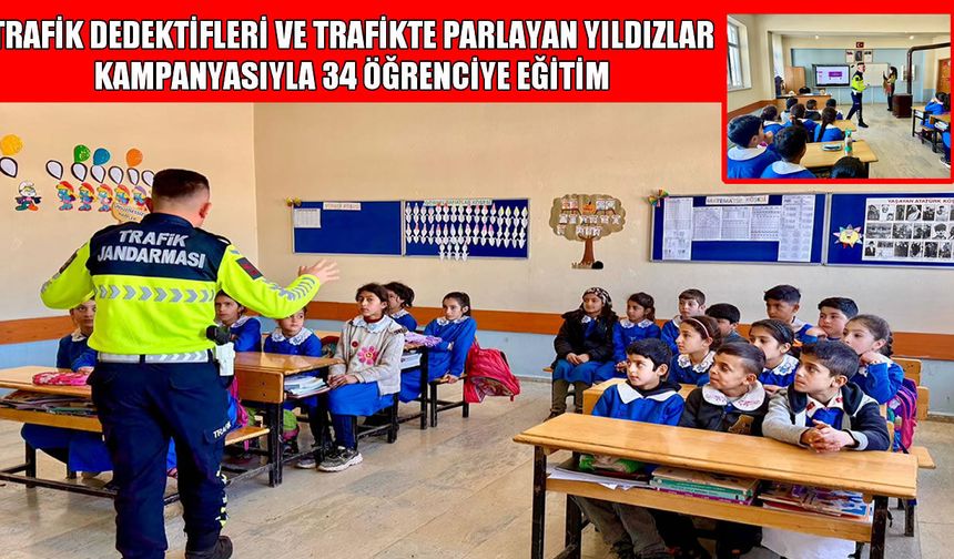 Korkut’ta Trafik Jandarması'ndan öğrencilere trafik eğitimi
