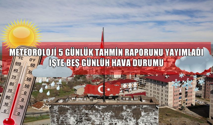 Muş’ta hava nasıl olacak? 5 günlük hava tahmin raporu açıklandı