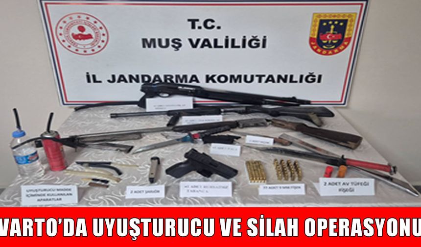 Varto’da uyuşturucu ve silah operasyonu: 2 gözaltı