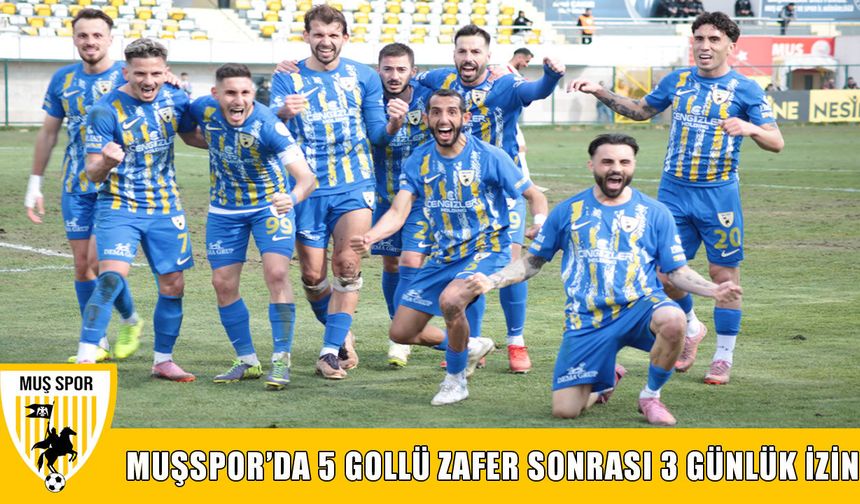 Muşspor’a üç günlük izin