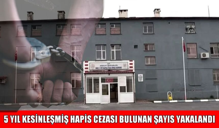 Muş’ta 5 yıl kesinleşmiş hapis cezası bulunan şahıs yakalandı