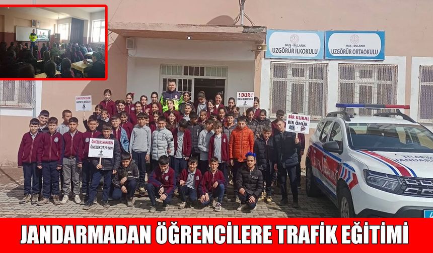 Bulanık’ta öğrenciler trafik kurallarını öğreniyor