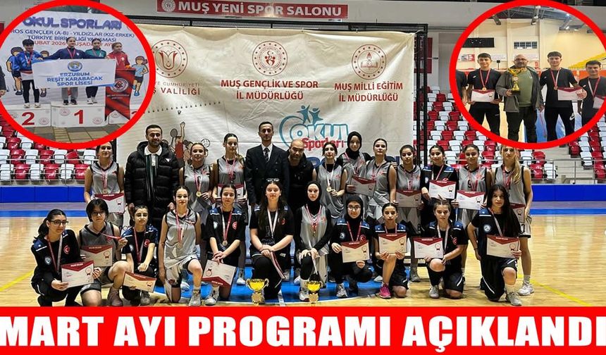 Muş’ta okul sporlarında mart takvimi belli oldu