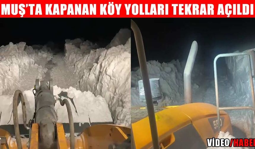 Muş'ta kar mesaisi: Tüm yollar açıldı