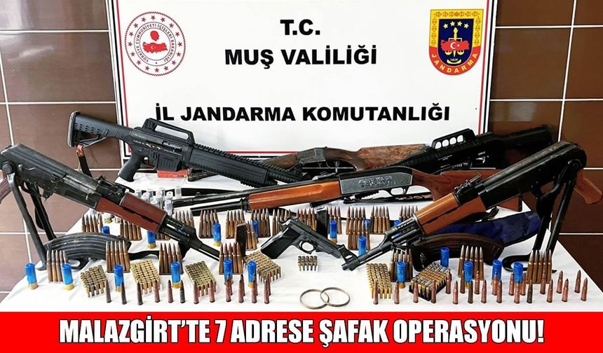 Muş’ta 7 adrese operasyon: Çok sayıda silah ve mühimmat ele geçirildi