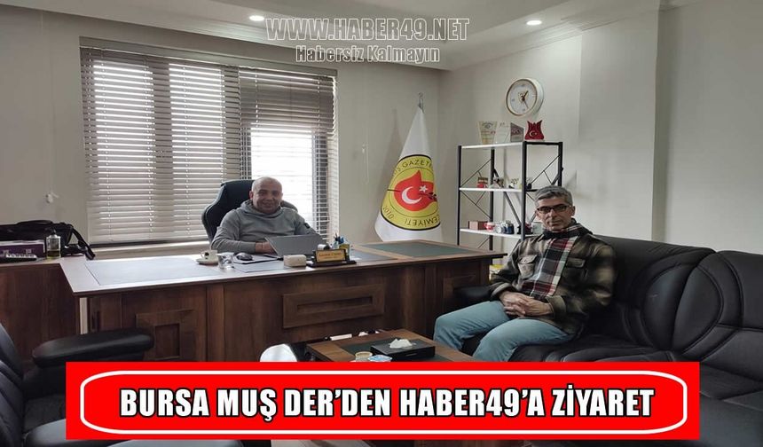 Bursa MUŞ DER’den Haber49’a anlamlı ziyaret