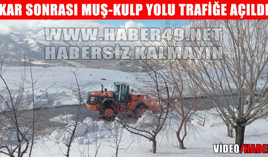 Muş-Kulp kara yolu ulaşıma açıldı